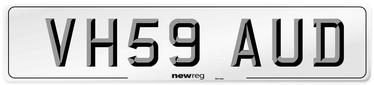 VH59 AUD Number Plate from New Reg